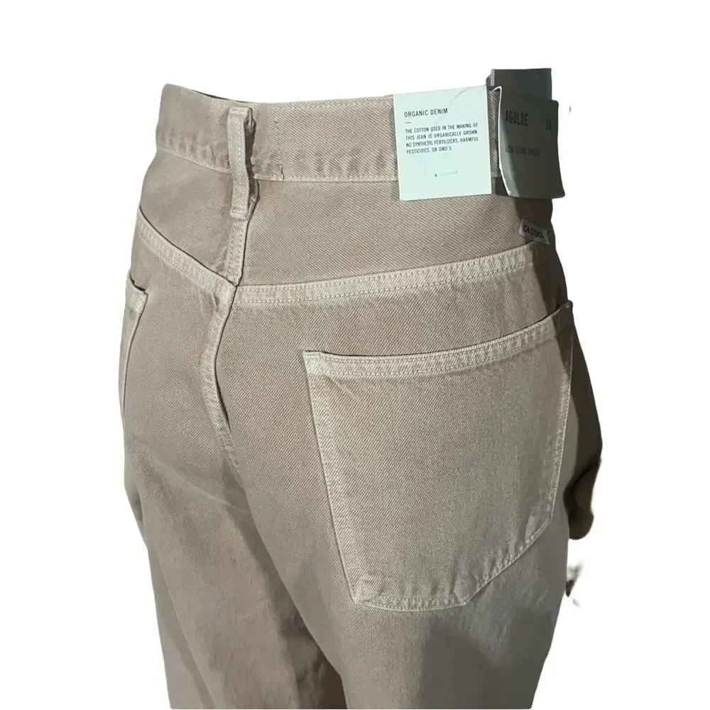 NWT AGOLDE Low Slung Baggy Pink Denim Pants - Picture 9 of 13